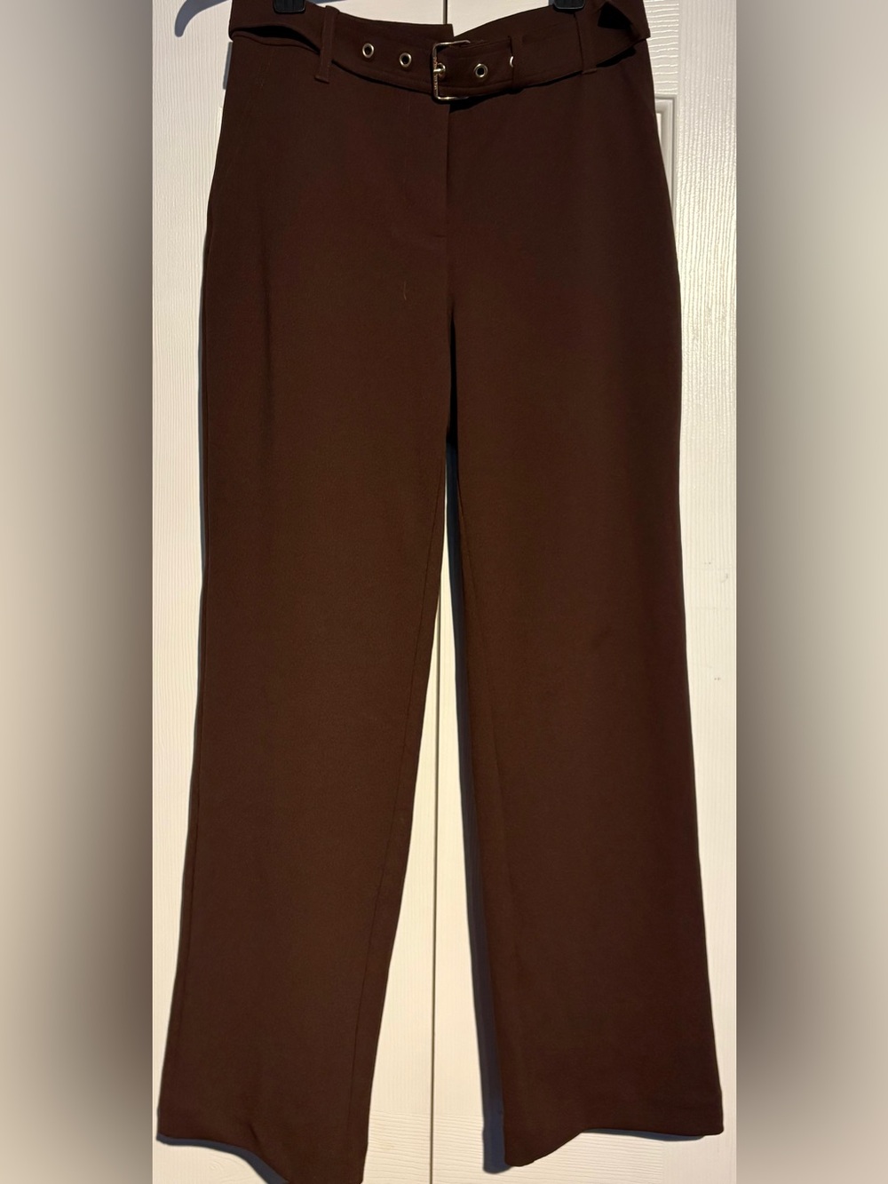 MICHAEL Michael Kors Straight-Leg Dress Pants — Chocolate Brown
